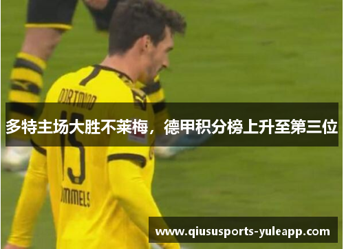 多特主场大胜不莱梅，德甲积分榜上升至第三位